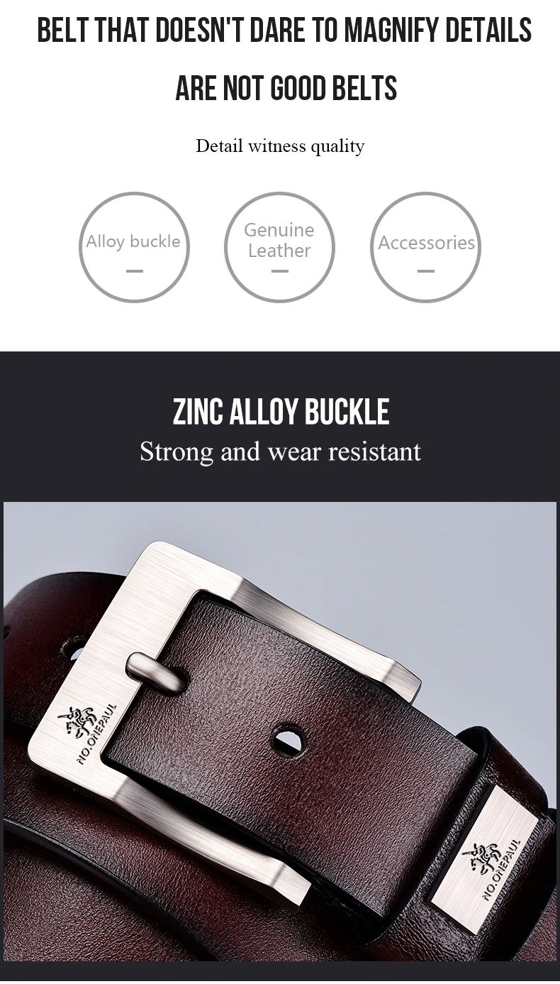 New Trend High Quality Buckled Jeans Leather Casual Business Cowboy Belt Men's Fashion Designer_maomaolike.com