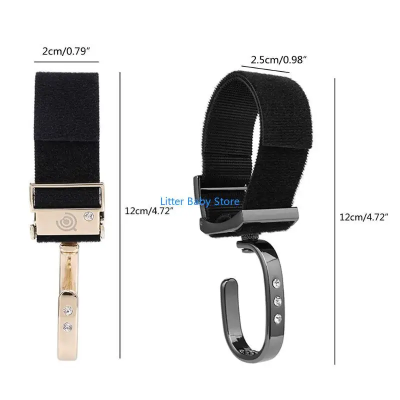 Gancho para cochecito bebé N80C, rotación 360 ​​grados, colgador para cochecito, Clip para bolsa compras