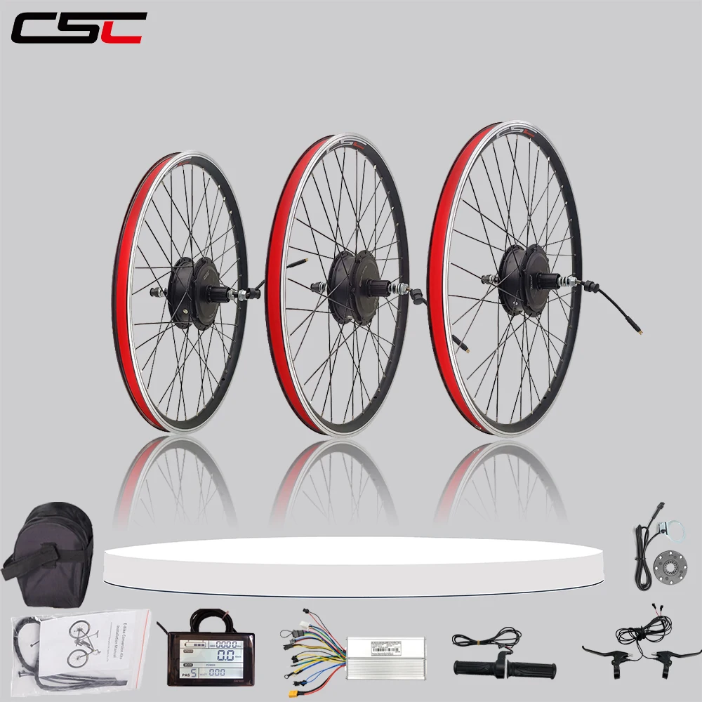 CSC Motore del mozzo ruota 48V 500W Kit di conversione bici elettrica 26 27.5 28 29 700C Motore anteriore posteriore per kit bicicletta elettrica