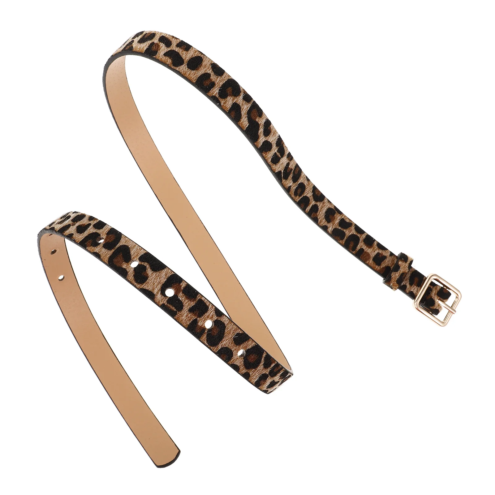 

Leopard Print Women Elastic Belts for Women Belts For Jeans Jeans Pants Pu Vintage Style Accessories Comfortable Gifts