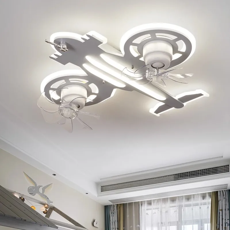 Nordic bedroom Ceiling fan with led light and control electric fan Ceiling lights dining room Ceiling lamps indoor lighting