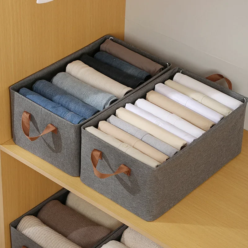 

Clothes Storage Box Foldable Wardrobe Organizer and Storage Box Household Thickening and Wear-Resistant Clothing Finishing Box