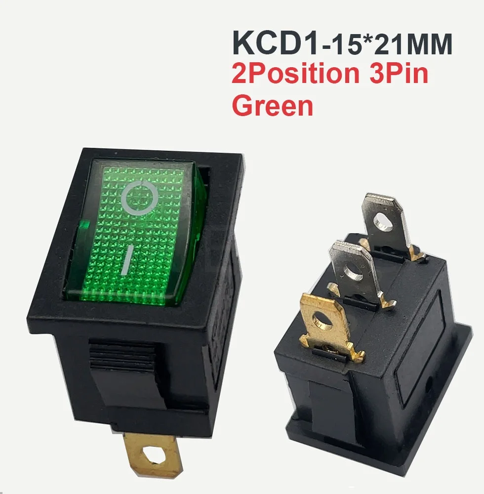 1 Pcs KCD1 Mini Hitam 3 Pin/6 Pin On/Off/Pada Rocker Switch AC 6A/ 250V10A/125V