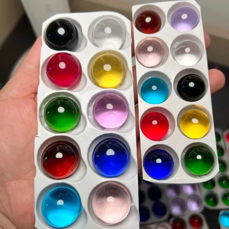 10/20pcs Solid Color Glass Balls 15mm Transparent Marbles Sphere DIY Game Art Pieces Photography Decoration Decorative Ball