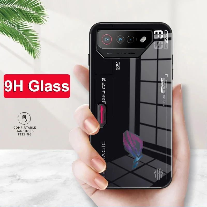 9H Glass Case For Asus ROG 7 Cases ROG7 5G Tempered Glass Phone Back Cover For Asus ROG Phone 7 Shell For ROG 6 5 5s 3 Fundas - view 4