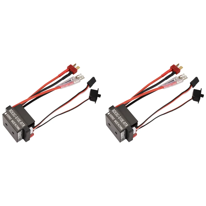 【SLEEK DESIGN】2X RC Hobby 60A ESC Brushed Motor Speed Controller With 2A BEC High Voltage 6-12V Brush ESC For RC Ship & RC Car E