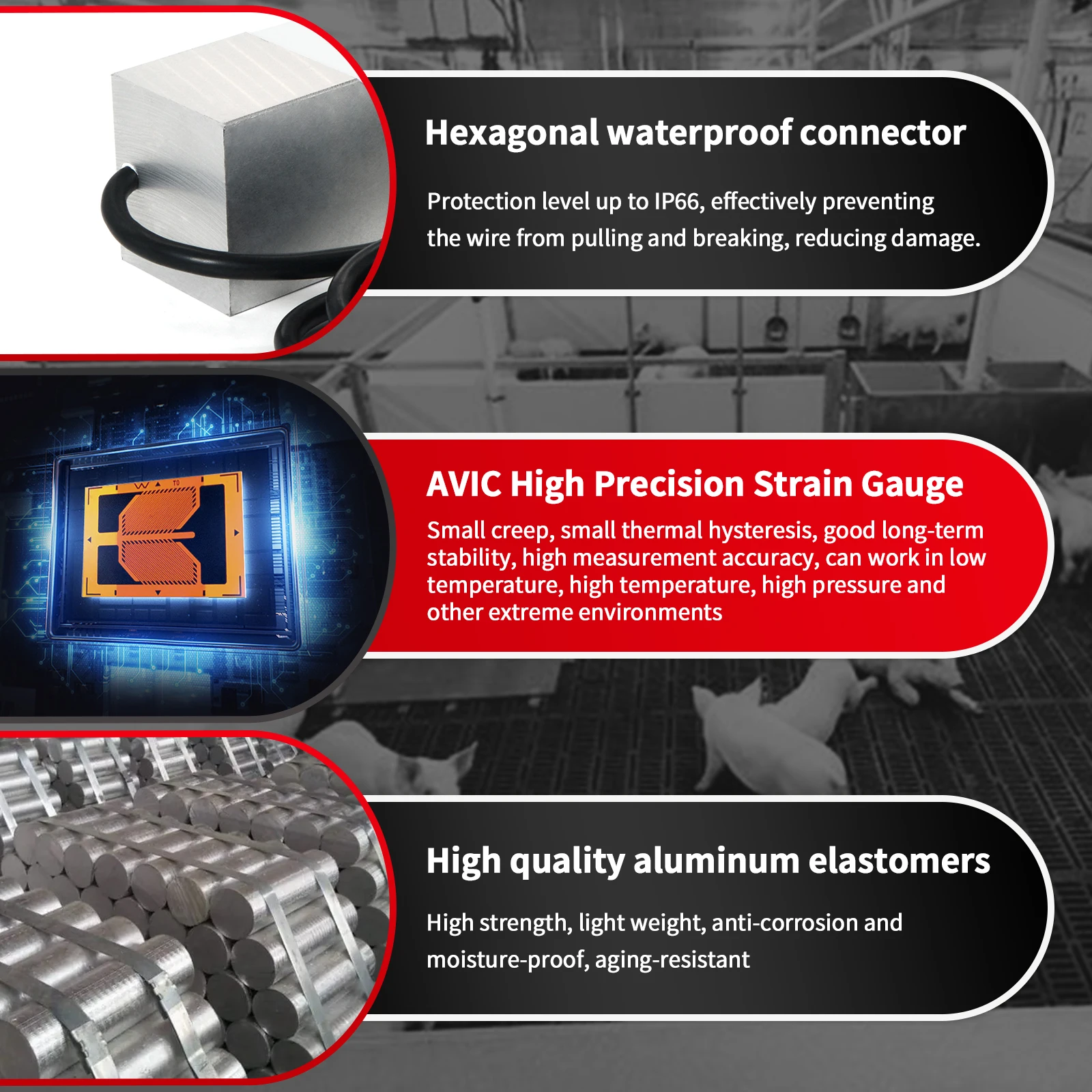 Точный тензодатчик из алюминиевого сплава для тестирования растяжек и сжатия силы, 100 кг 200 кг 300 кг