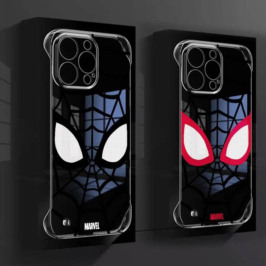 Marvel Sipider Man Phone Case for Apple iPhone 16 11 13 15 Pro 12 14 16 ProMax 13 12 15 14 Plus Transparent Capa Cover