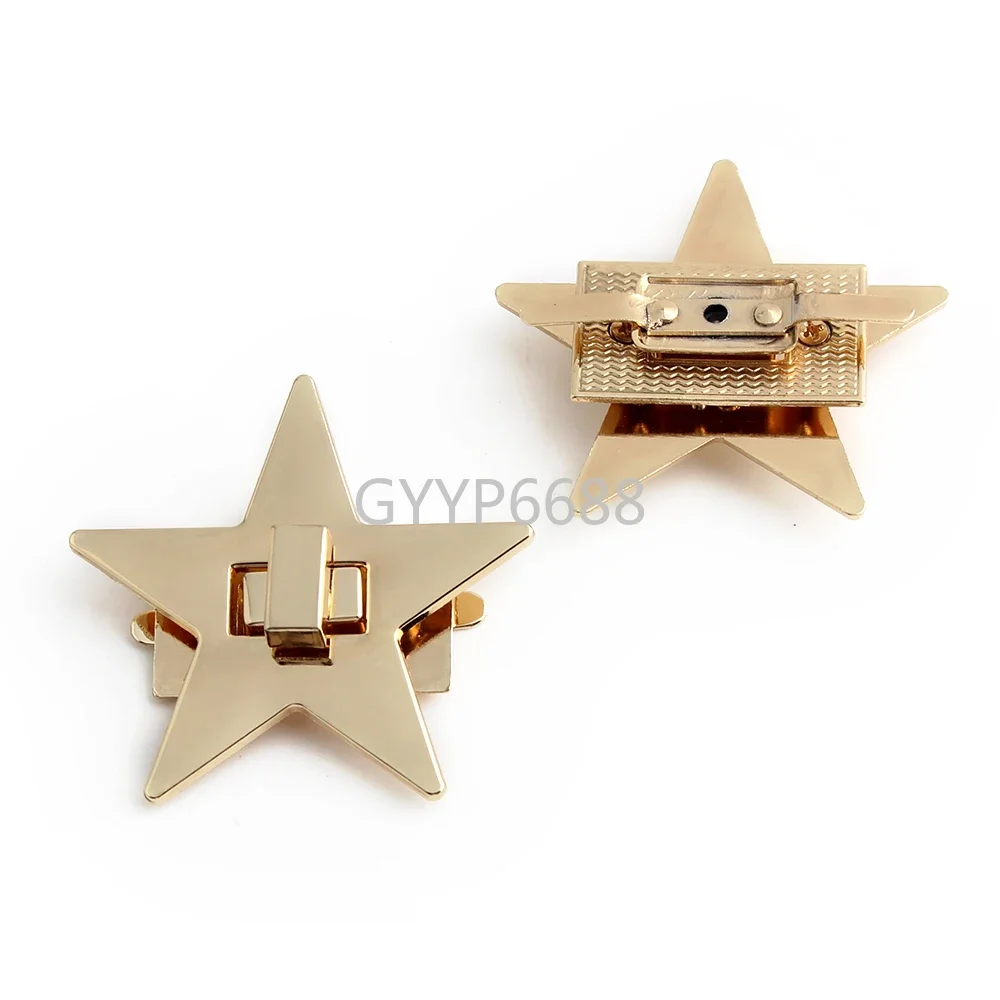 2/5/20Sets Rose Flower/Star Shape Metal Turn Lock Twist Lock For Leather Handbag Shoulder Bags Closures Snap Clasps Accessories