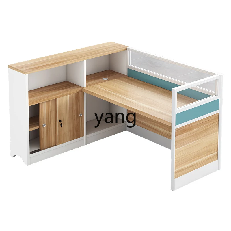

LH office desk and chair combination screen partition office card seat simple modern financial table