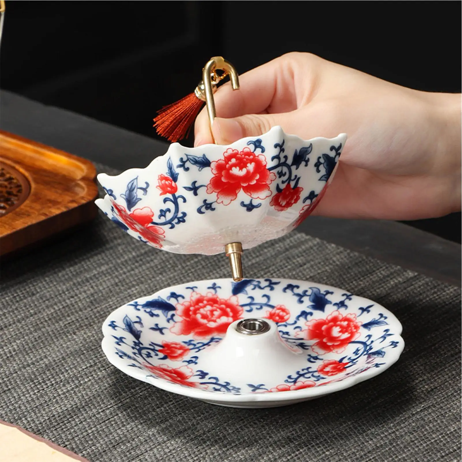 China Umbrella Tea Strainers Tea Infusers Ceramic Tea Filter Coffee Infuser Screen Tea Ceremony Brewing Tools Tea Table Ornament