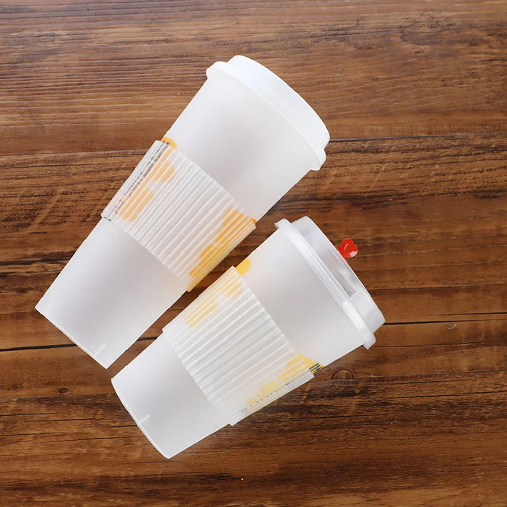 

100 Pcs Cup Sleeves Heat Insulation Anti Scald Cover Travel Foam Pp Grasp Sleeve For Ceramic Glass Milk Tea Bottle Protection