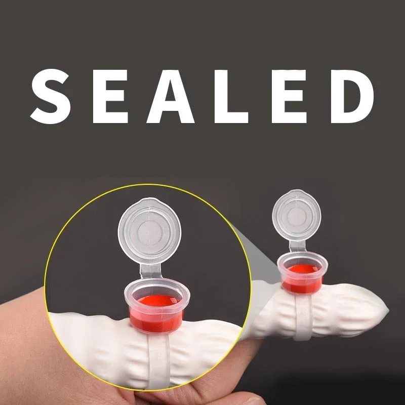 50 قطعة الصباغ الحبر الدائري الكؤوس رمش تمديد حامل الغراء الحاويات مع غطاء غطاء تجميل دائم Microblading #3