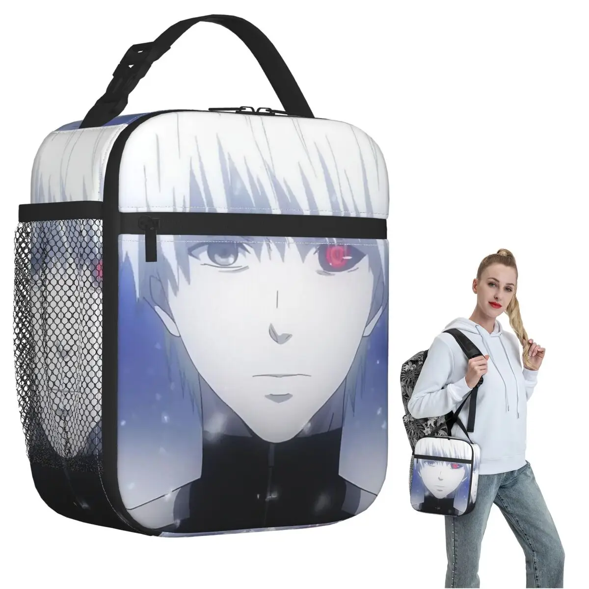 Anime Tokyo Ghoul (12) Insulated Lunch Bag for Women Children Portable Food Boxes Thermal Lunch Box Tote