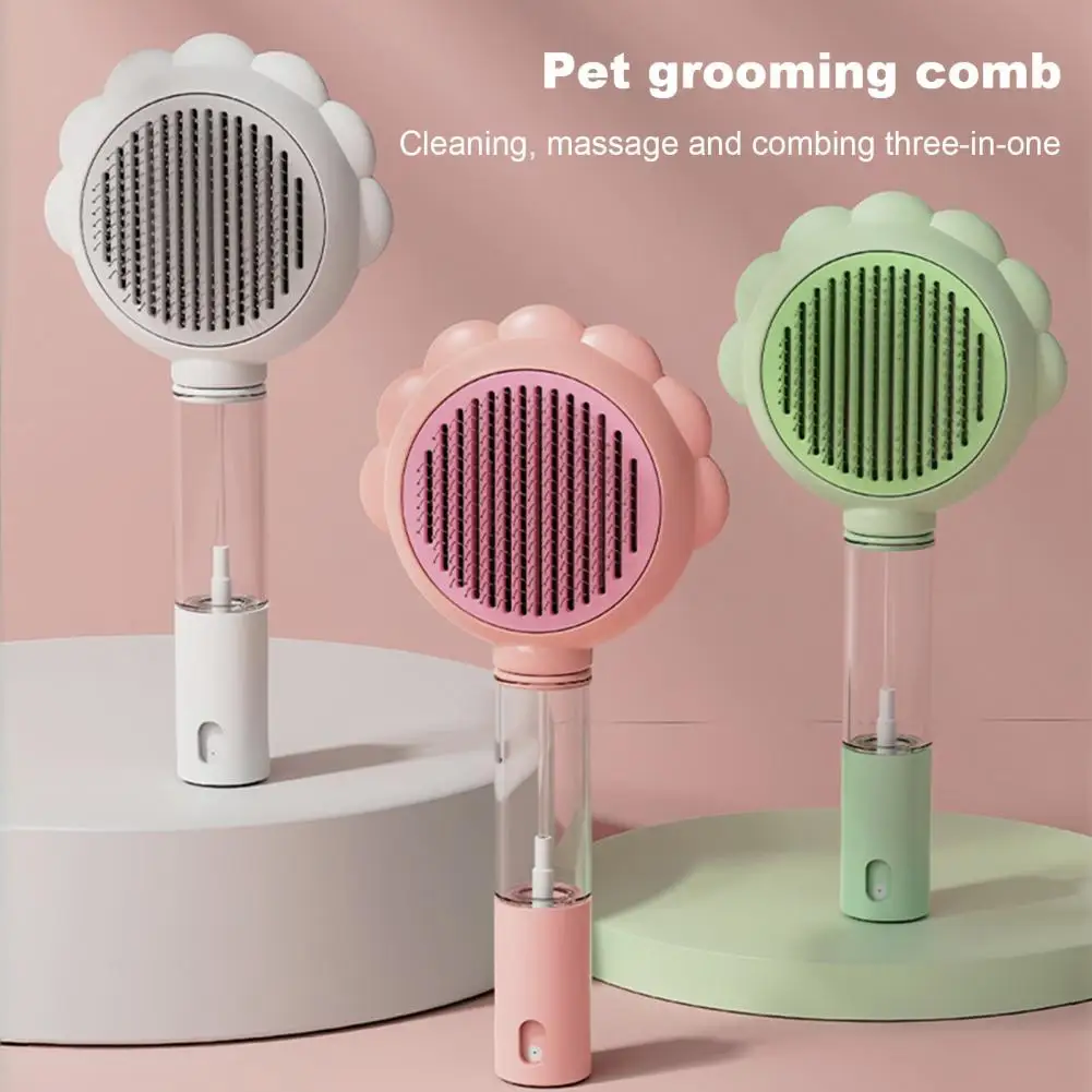 

Pet Dog Hair Brush Cat Comb，Water Spray Hair Removal Brush，Cats Dogs 3-in-1 Cleaning Massaging Brush，Cat Grooming Accessories