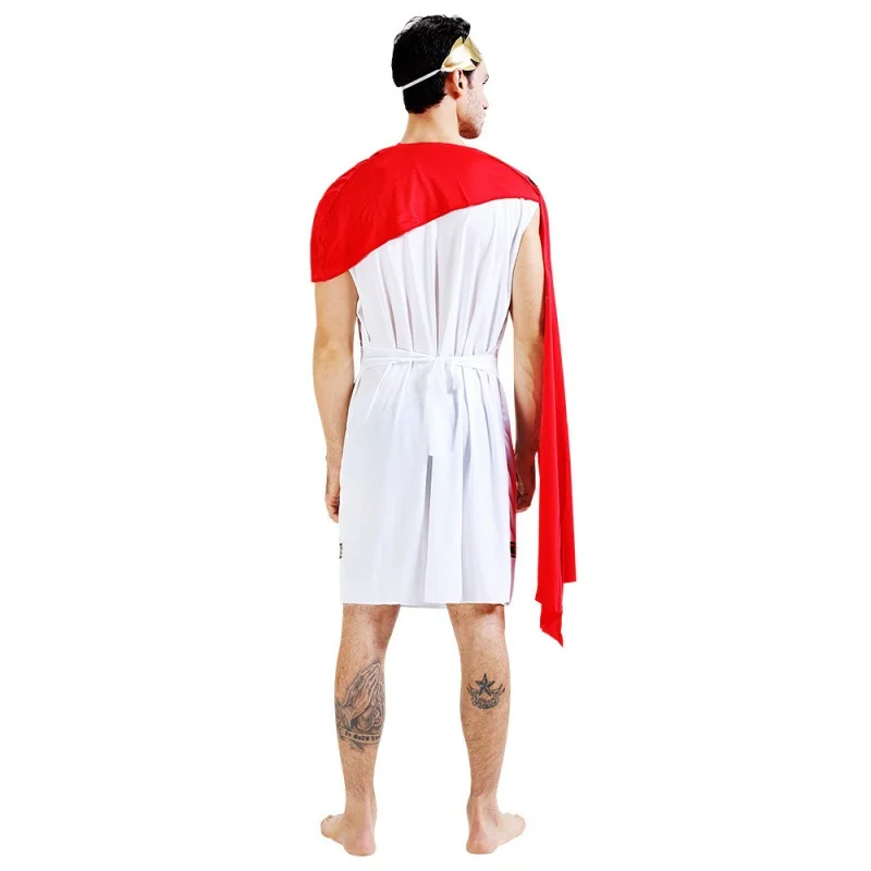 زي الهالوين للزوجين من Roman Godd Red awl مرحلة اللعب eup Dance Par للبالغين زي روماني قديم للنساء