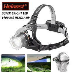 1Pack XHP50 LED Zoom Headlamp Waterproof Head Light Rechargeable Fishing Searching Camping Head Flashlight Zoom Lantern