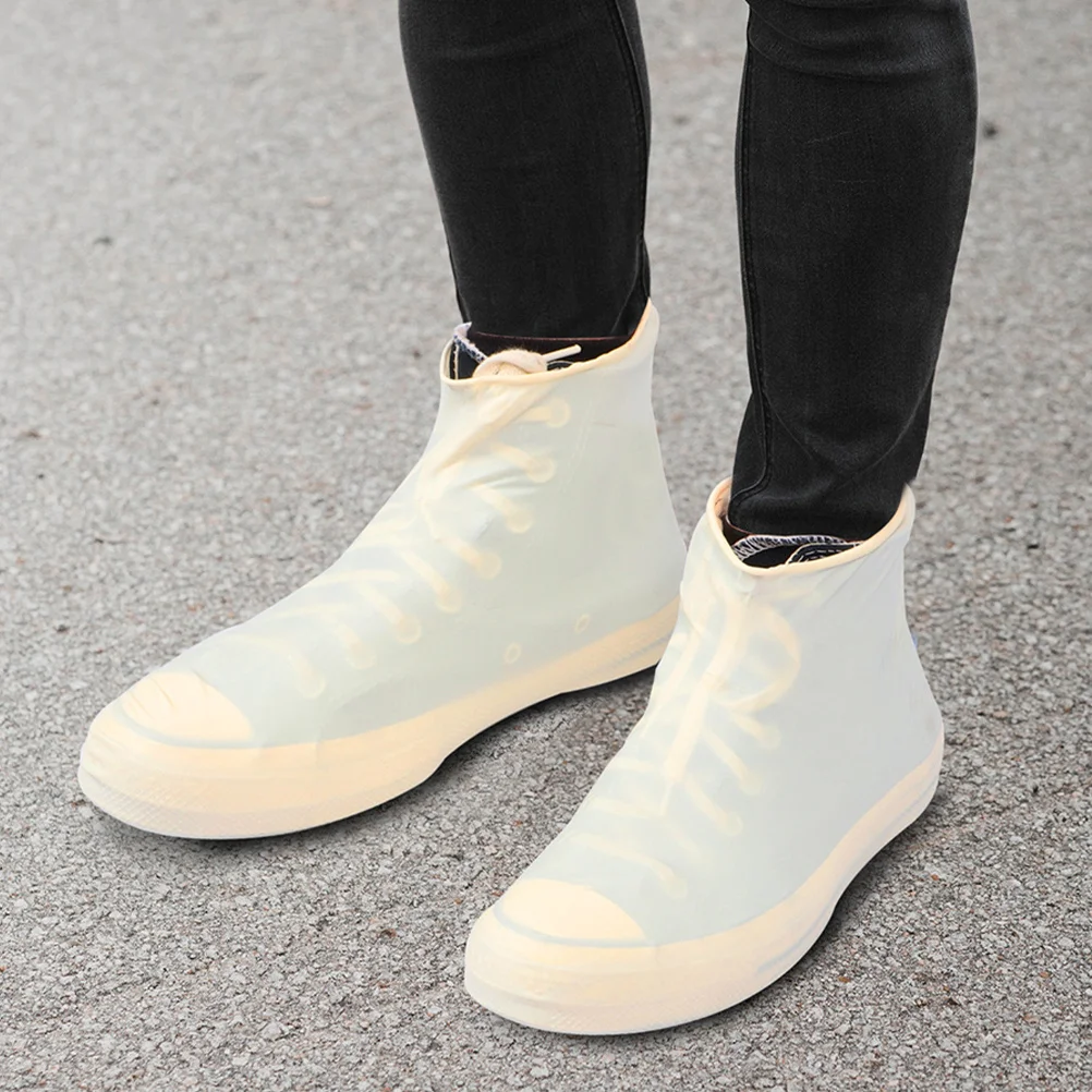 4 قطع من أغطية الأحذية المقاومة للماء، واقيات أحذية المطر القابلة لإعادة الاستخدام، غير قابلة للانزلاق، مناسبة للرجال والنساء، أنشطة خارجية قابلة للطي #5