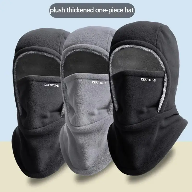 Warm Fleece Riding Full Face Mask Covers Outdoor Balaclava Cycling Cap Motorcycle Ski Face Mask Warm Windproof Cover Hat