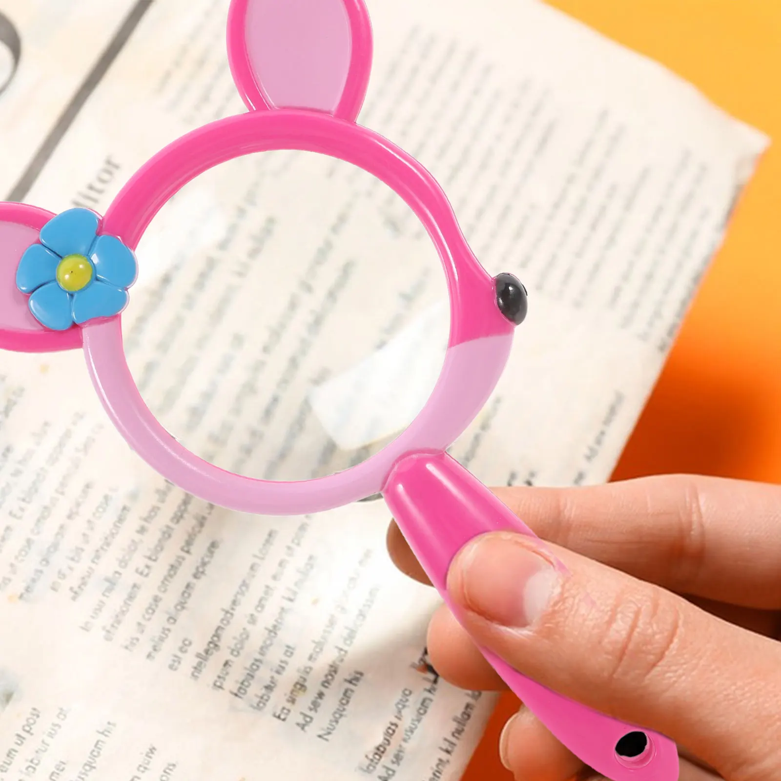 สัตว์แว่นขยายเด็กแมลงดูชุดเด็กสีชมพูออกแบบการ์ตูนน้ําหนักเบาของเล่นวิทยาศาสตร์ Biological Observation TOOL