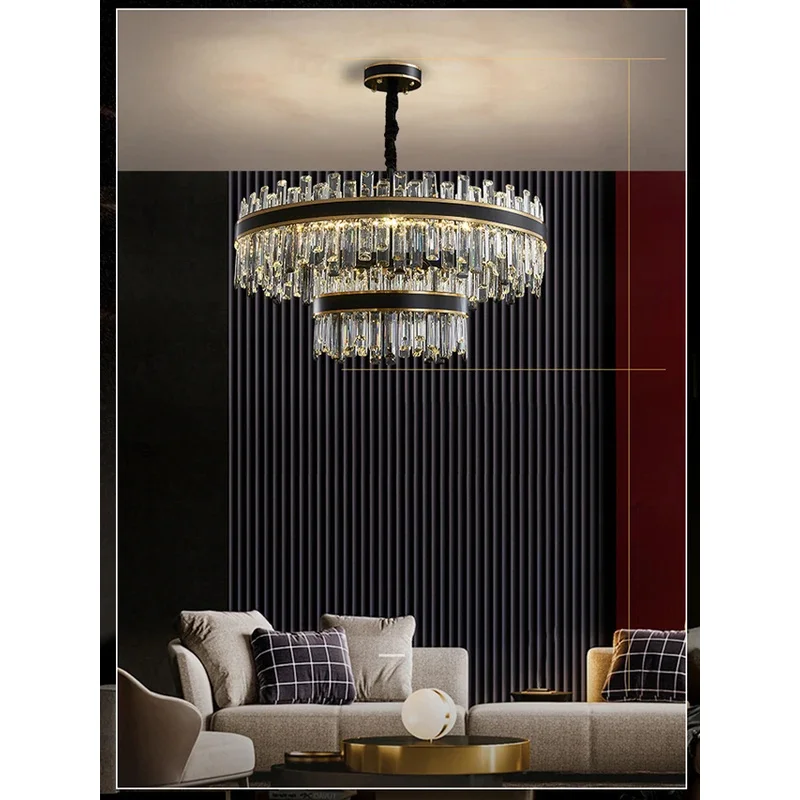 

Chandelier Indoor Round Lighting Crystal Chandelier Light Fixture Luxury Living Room Decoration For Dining Room Living Room