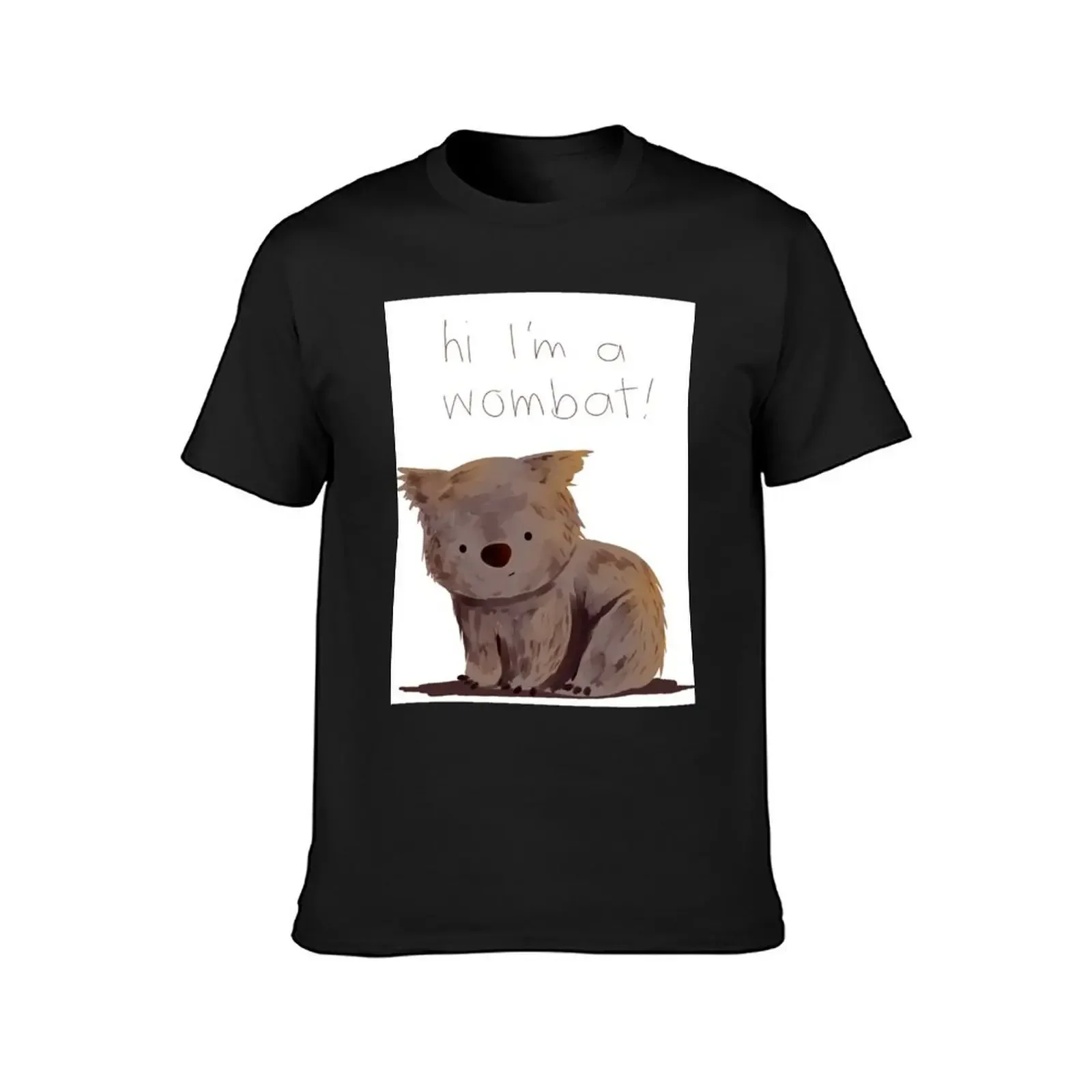 Wombat T-Shirt animal prinfor boys vintage anime shirt vintage clothes graphic tee shirt plain t shirts men