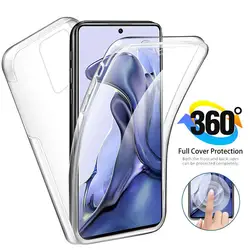 360 Degree Double Clear Case For Redmi Note 13 12 11 Pro Max 10 9 9S 8 7 Full Body Cover For Redmi 13C 4G 12 12C 10C 9C 9A