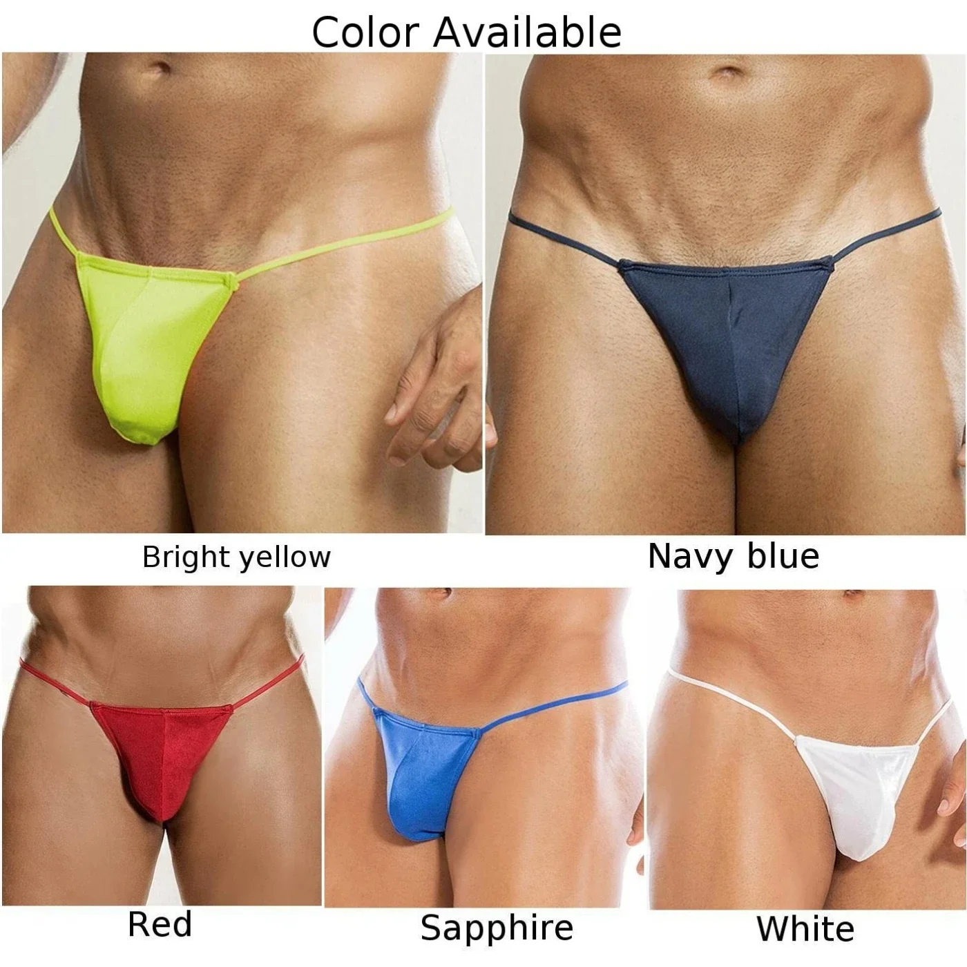 Men T-back Thin Thong Low-waisted Underpants Sexy Comfortable Underwear Sexy Lingerie Exotic Sex Tangas Underpants Lenceria