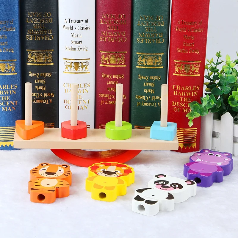 Balance Game Blocks Animals Kids Balancing Building Blocks Educational Toy For 2-4 Year Old Kid