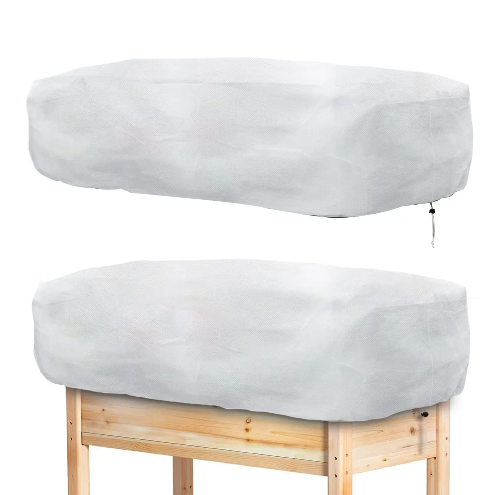 

Plant Covers Freeze Protection 2 Pieces Vegetables Frost Sunshade Rectangular Breathable Plant Covers With Drawstring For