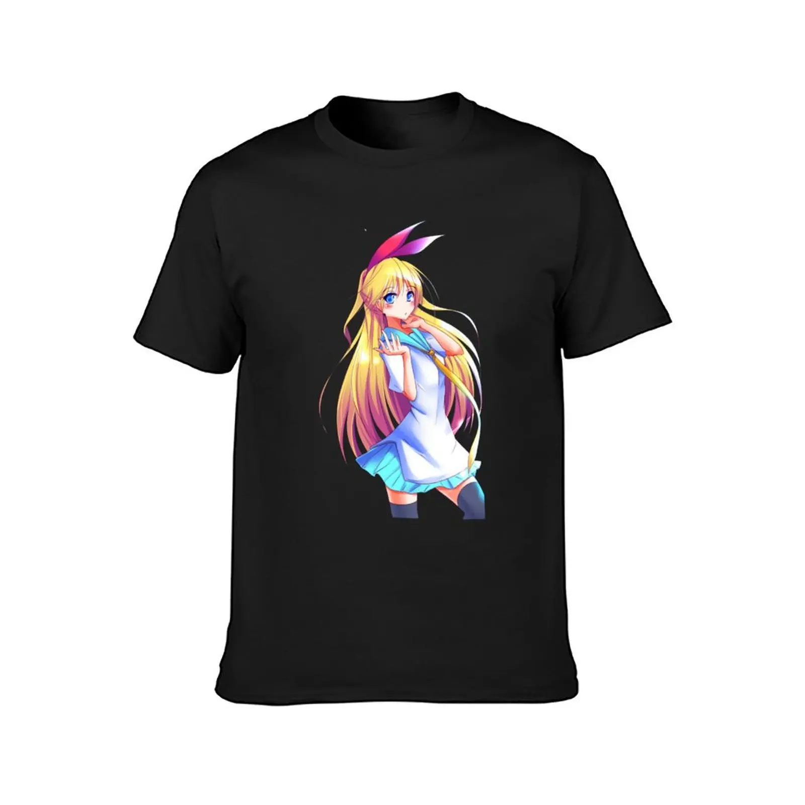 Anime nisekoi anime girl T-Shirt tees boys whites Men's clothing