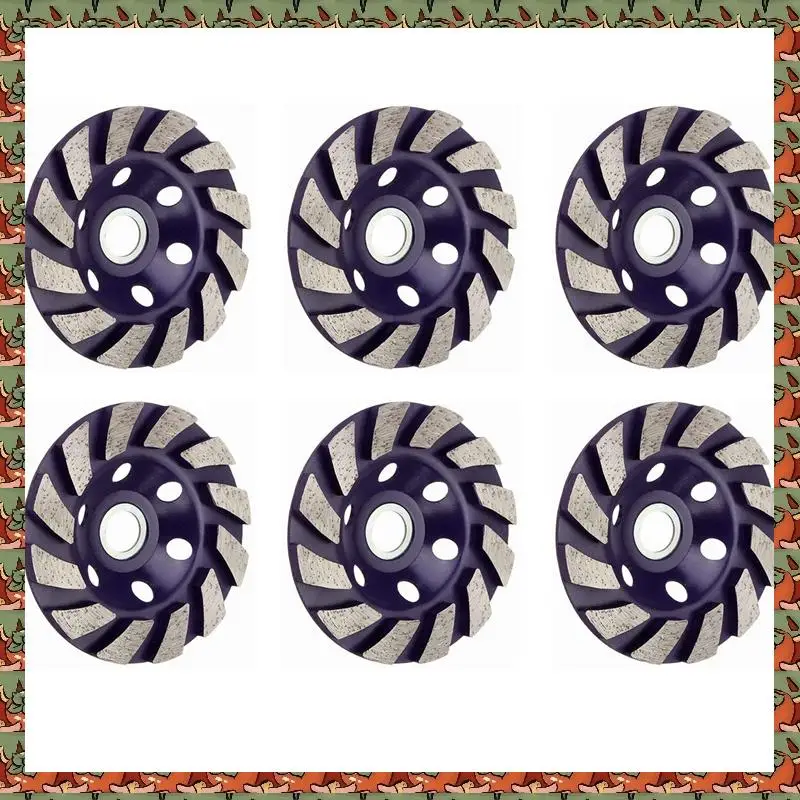 

ABLQ 6 шт. 100 мм алмазный шлифовальный круг в форме чаши шлифовальный стакан для бетона, гранита, камня, режущий диск, электроинструмент