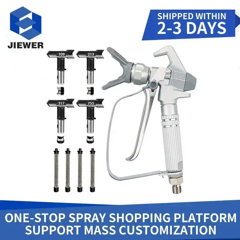 Airless Paint Spraying Gun Kit Includes Nozzle Guard Spray Tips and Airless Paint Spray Gun Filter