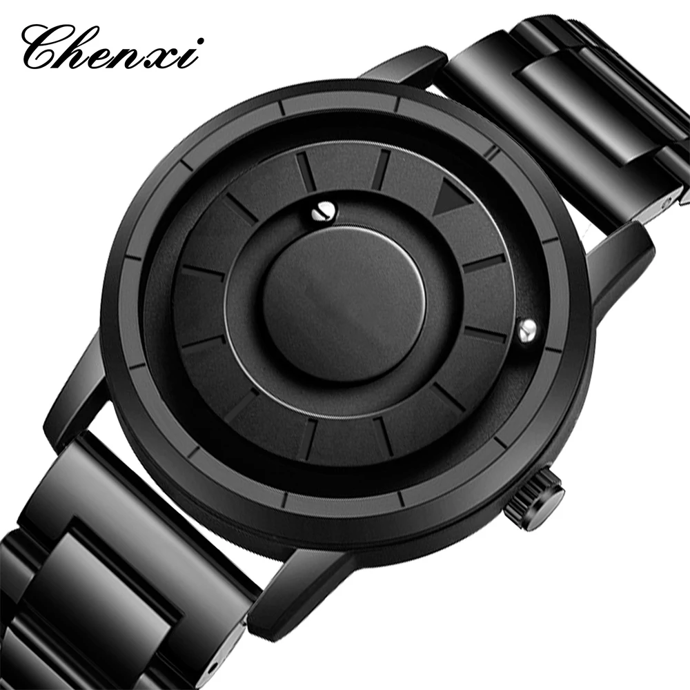 CHENXI Quartz Man Watch Creative Steel Ball Magnetic Levitation Metal Men Watches Solid Steel Band Wristwatch Male New
