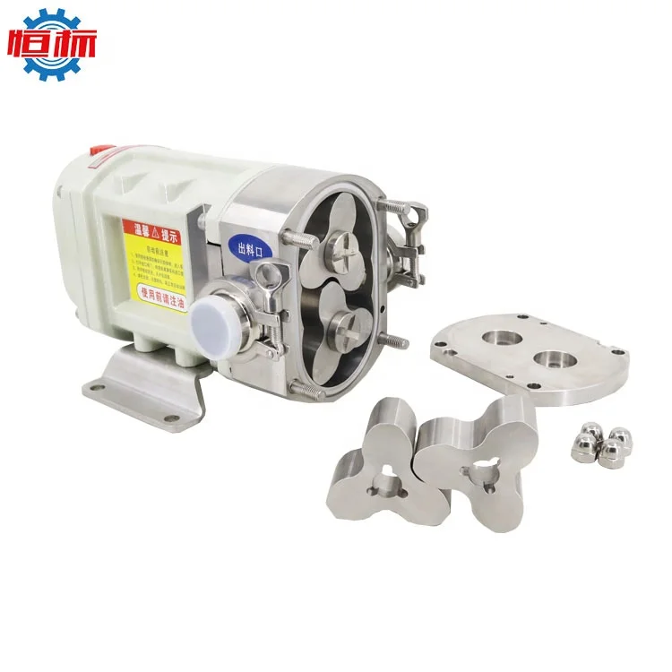 Mechanical Seal SUS Lobular Pumps Electric Gear Pump Stainless Steel Pump Food Grade and Sanitary Liquid 1 Year,1 Year SHENGHUI