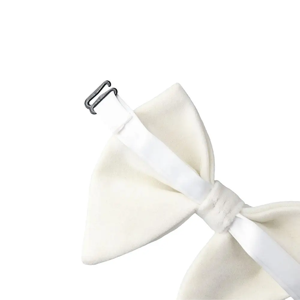 Funeral Wedding Formal Wear Accessories Bow Knot Solid Women Bow Tie Horn Bow Ties Neck Tie Planted Velvet