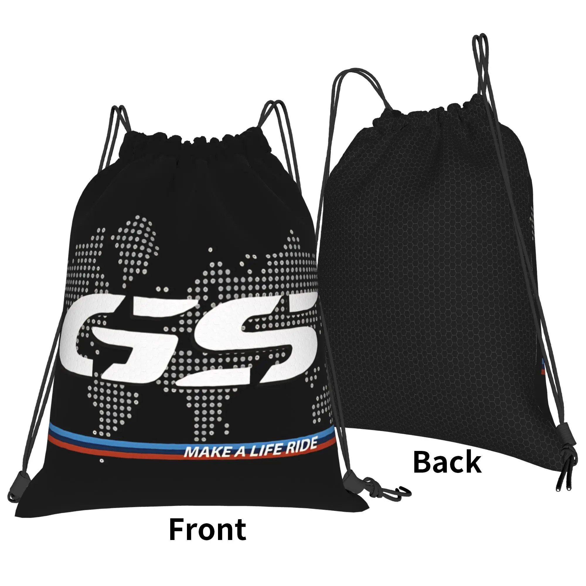 Make a Life Ride Drawstring Bag GS MAP Vintage Waterproof Sackpack String Bags Women School Gym Backpacks