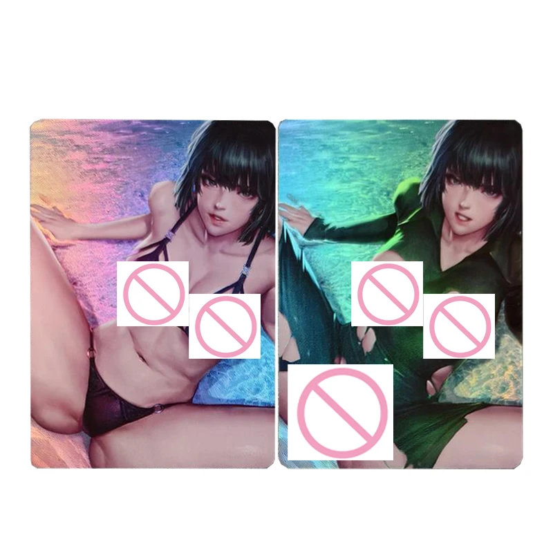 

Набор из 2 шт. 63x88 мм: Коллекционные карточки Fubuki «Сделай сам» с эффектом радуги, милые аниме-карточки Fubuki в виде купальников, подарочные игрушки