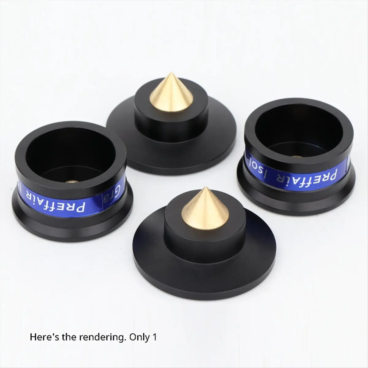 PERFECT)Speaker Isolation Spikes Speaker Base Pads with Non-Slip Base Pad Aluminium Anti-Vibration for Turntable Amplifier B