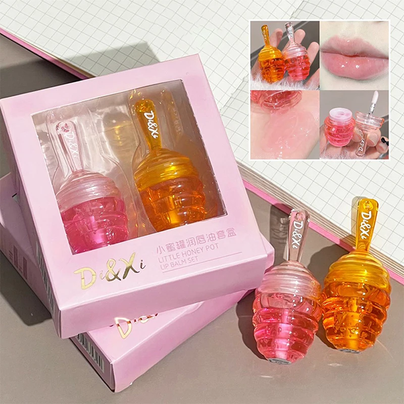 Kleines Honeypot Lippenöl, feuchtigkeitsspendendes und verblassendes Lippenmuster, Wasser-Lippenbalsam Dudu Lips