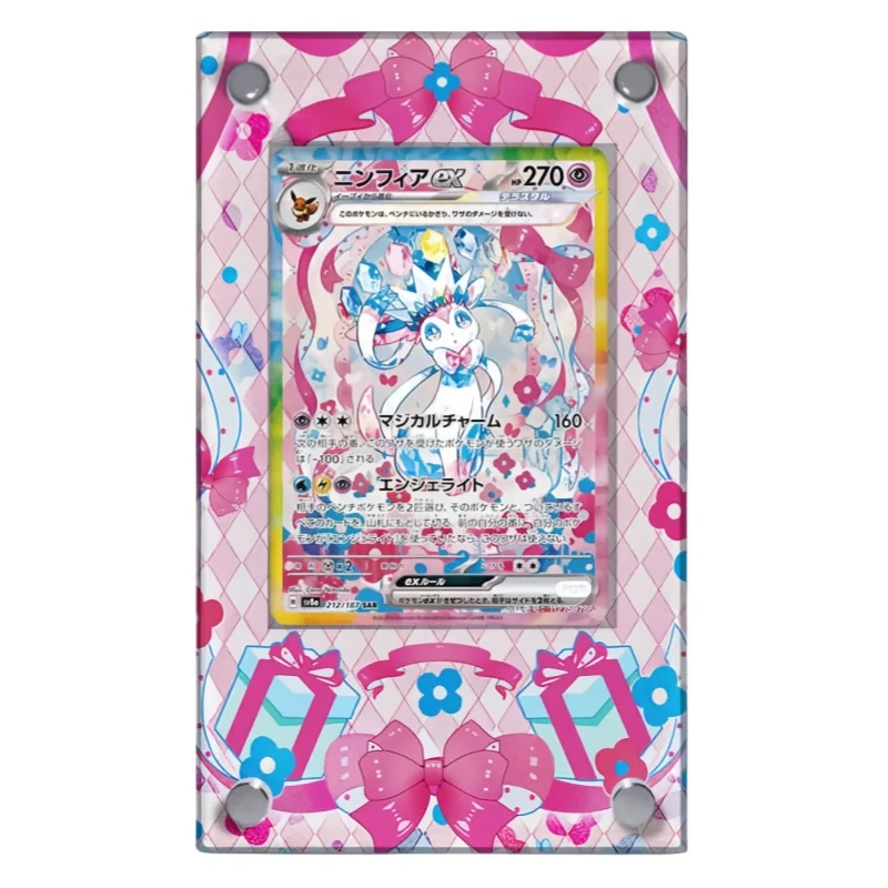 Pokemon Sylveon Card Brick Eevee Espeon Umbreon Glaceon PTCG Diy Acrylic Action Toy Figures Anime Game Collection Display Rack