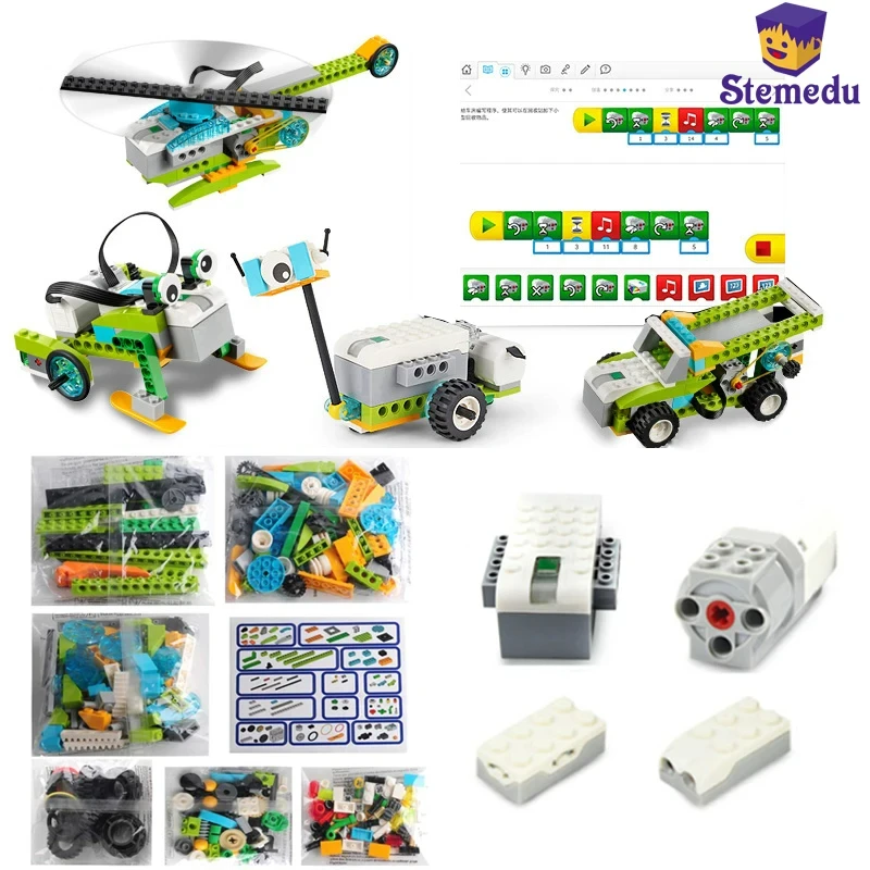280 قطعة WeDo 2.0 برمجة الروبوتات البخار 45300 مجموعة اللبنات الإلكترونية البناء الأساسية لتقوم بها بنفسك ألعاب تعليمية للأطفال