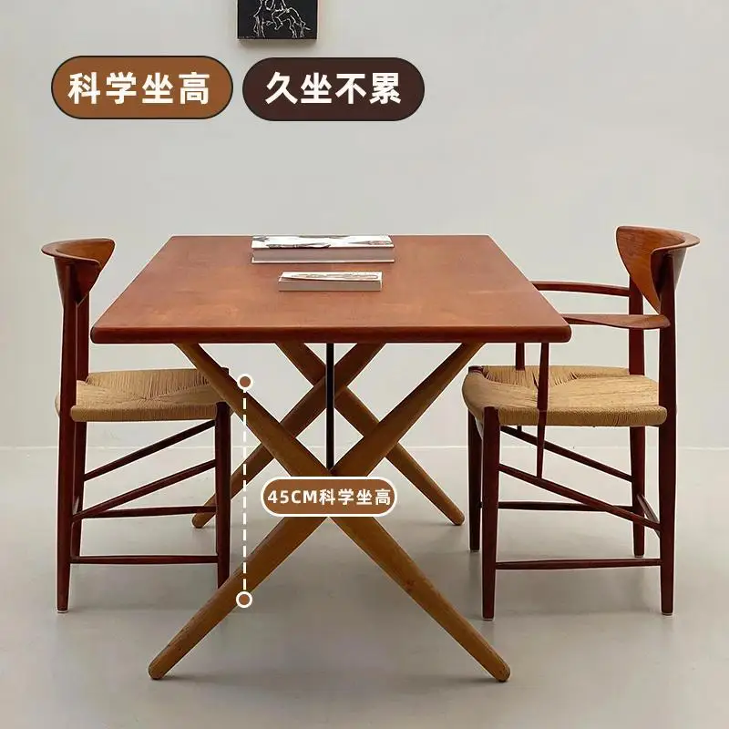 كرسي الطعام الجوز خشب متين حبل كرسي الحد الأدنى المنزلية كتاب طاولة شاي ضوء فاخر مسند الذراع مسند الظهر مقعد شاي