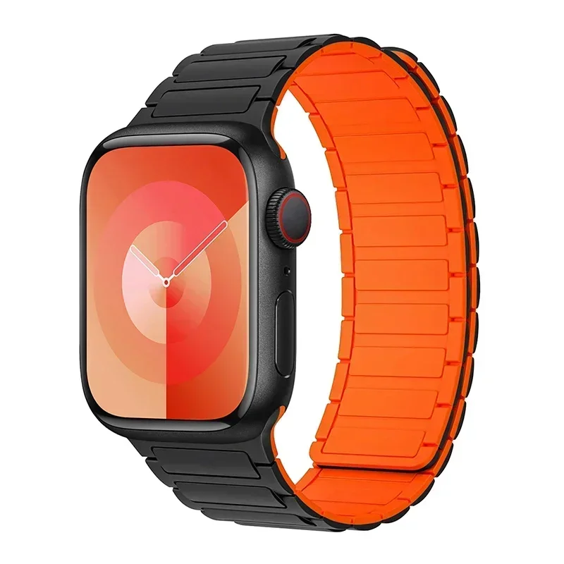 Magnetische lus voor Apple Watch-banden 44 mm 40 mm 49 mm 45 mm 41 mm 38 mm siliconen armband iWatch-serie 9 8 7 6 5 4 3 Se ultra 2 band
