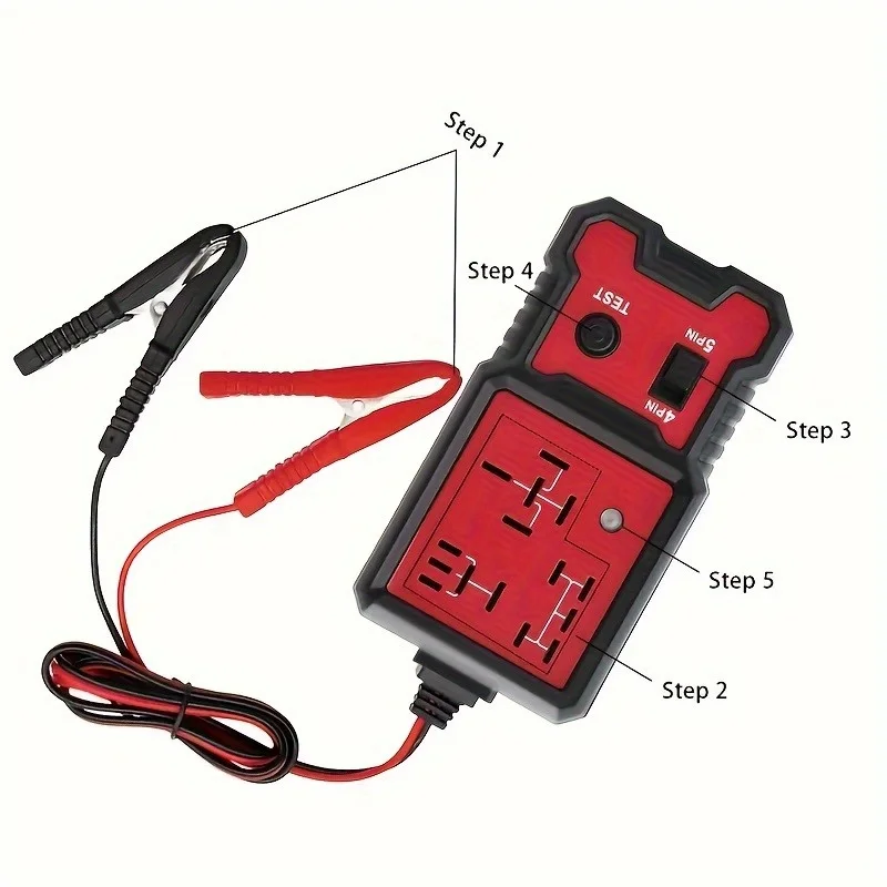 Picture 5: LED Indicator Light Car Battery Checker Electronic Test Car Relay Tester Diagnostic Tools Automotive Accessories Universal 12V