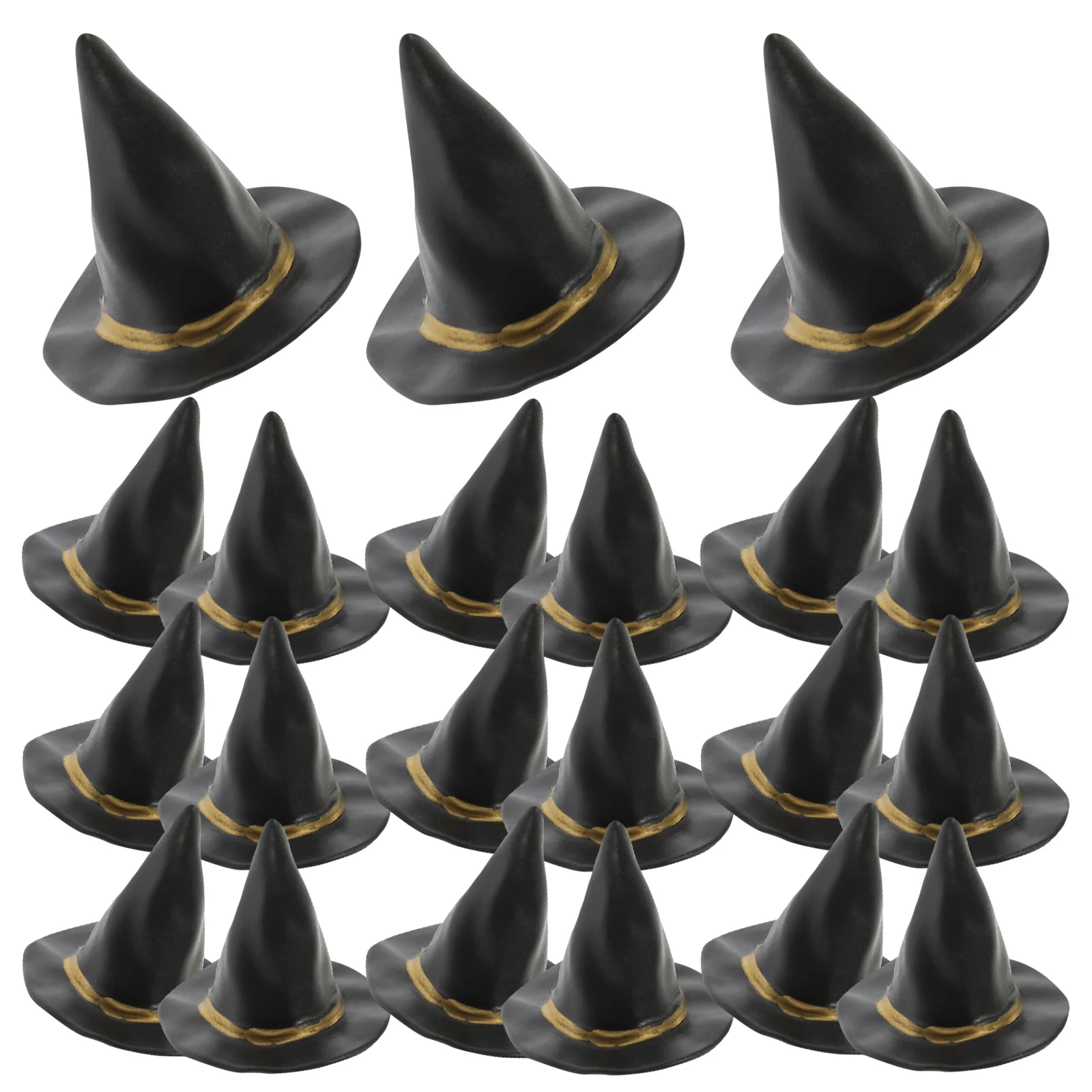 24 Uds sombrero Halloween micropaisaje bebé Mini juguetes sombreros de bruja para pasteles plástico interior muñecas pequeñas