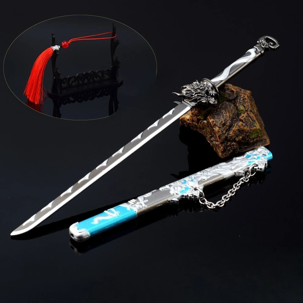 In Stock 22cm The Novices First Blade Game Figure Peripherals Metal Model Desktop Decoration Birthday Gift Toy Can Be Wholesaled