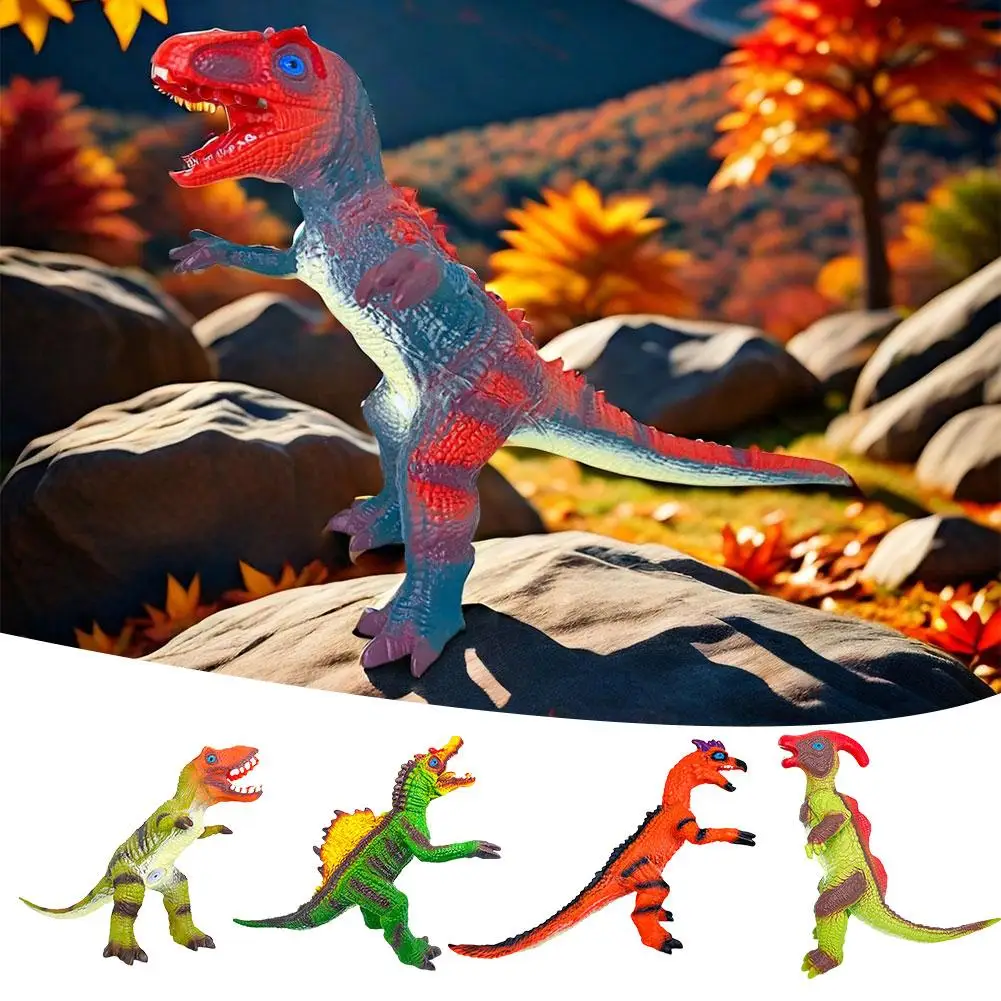 Dinosaur Simulation Animal Model Soft Gel Sound Archaeopteryx Realistic Dinosaur Safe Gift And Material Toy World Children' G5M5