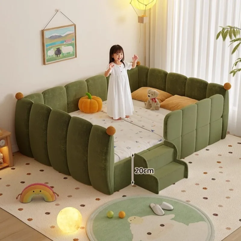 قضبان حماية عادية للأطفال سرير أمان إسكندنافي تصميم بسيط سرير أطفال على الطراز الحديث روضة أطفال مضاءة أثاث منزلي #3