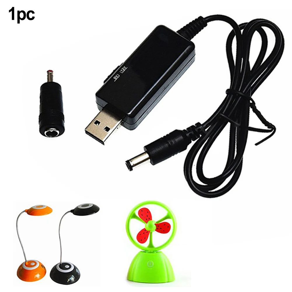 Usb Lights Radiators for Power Supply Cable 1M/3Ft 5V To 9/12V Adapter Head Black Boost Cable DC With Adapter Usb